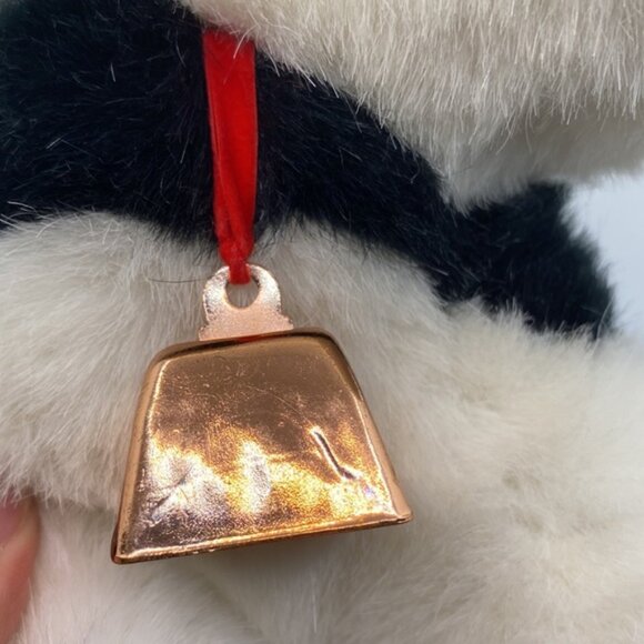 Gund Plush Cow With Brass Bell Soft Stuffed Animal 9” Toy Farm 1987 - Picture 3 of 11